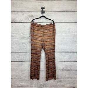 Eloquii Plus Size Chevron Knit Crochet Flare Leg Pants Size 18